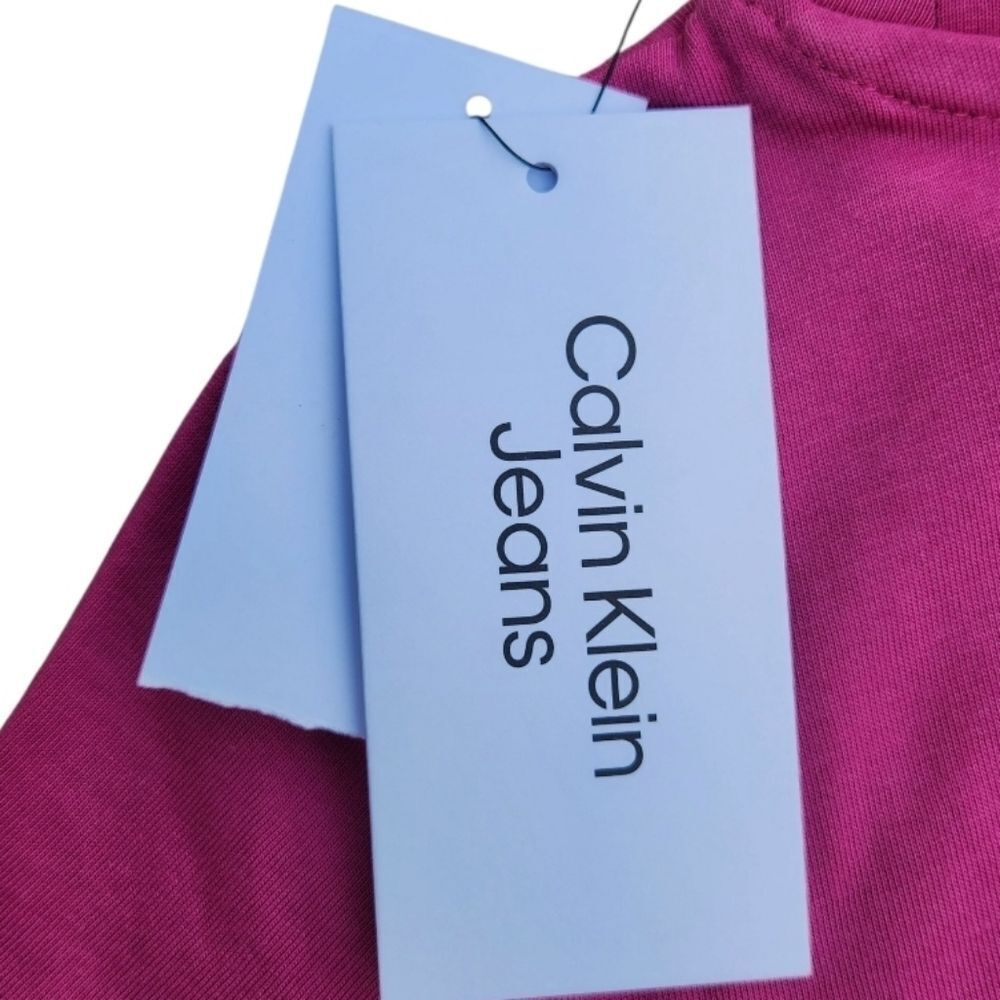 Calvin Klein Girls Dress Pink Casual Dress With Sequins Logo Size M (8-10 Y) - Picture 8 of 11